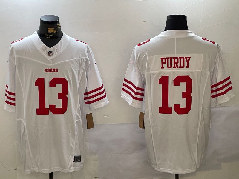 Men San Francisco 49ers #13 Purdy White Three generations 2024 Nike Vapor Limited NFL Jersey style 1->san francisco 49ers->NFL Jersey